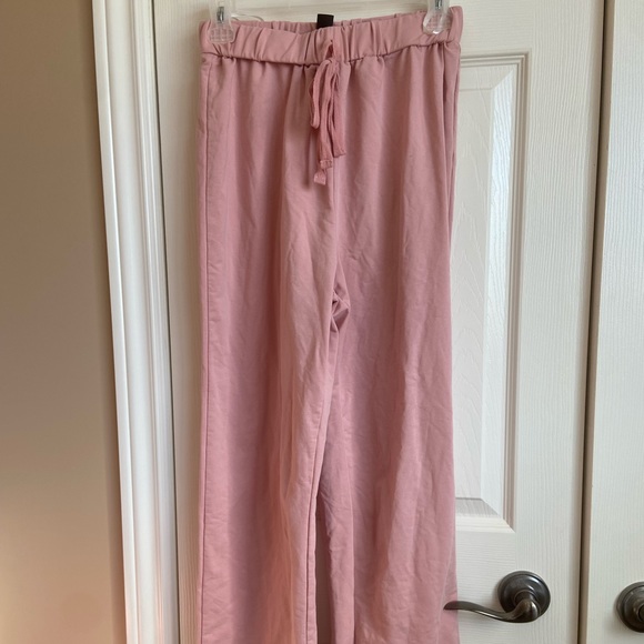 SHEIN Pants - Pink Drawstring Waist Solid Pants